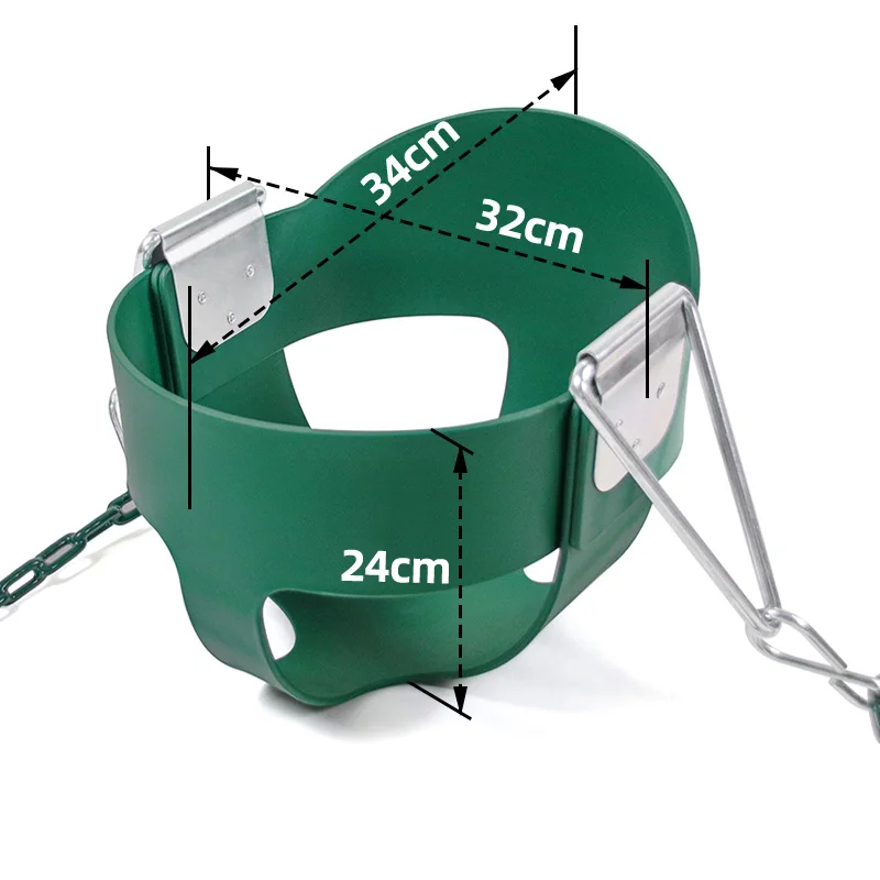 

Детские уличные качели-корзина с высокой спинкой, с покрытыми цепями, пластиковые, для игровой площадки
