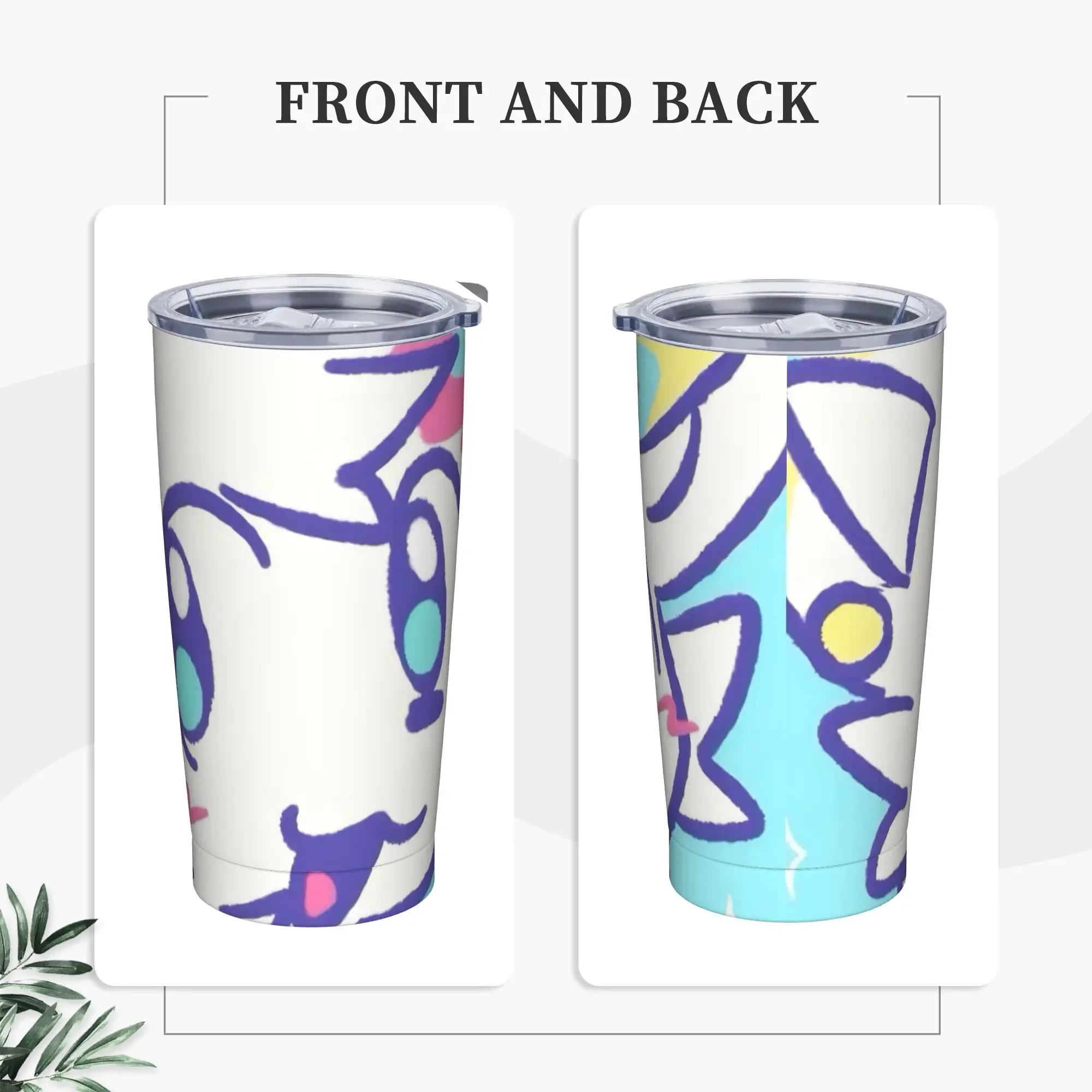Boykissers Silly Cat Insulated Tumbler with Straws Furry Stainless Steel Coffee Mugs Double Wall Water Bottle Cup, 20oz