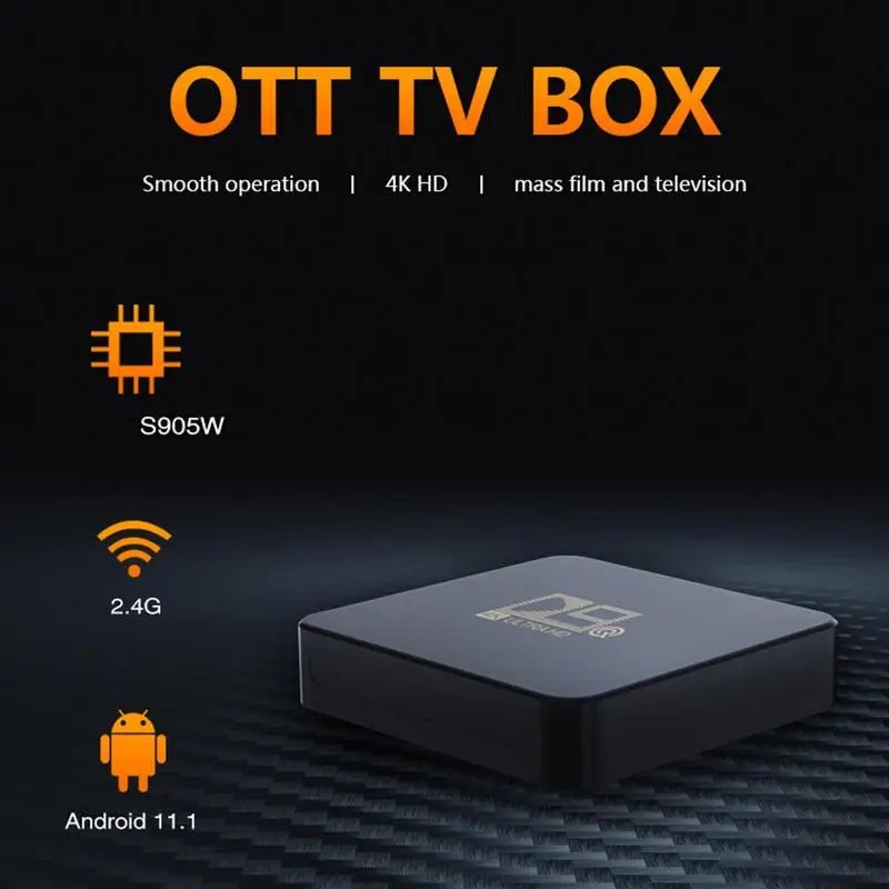 

TV Box Mini Smart TV Box With Remote Control And Adapter Smart Video Box Set Top TV Box Support WiFi With Adapter For Various TV