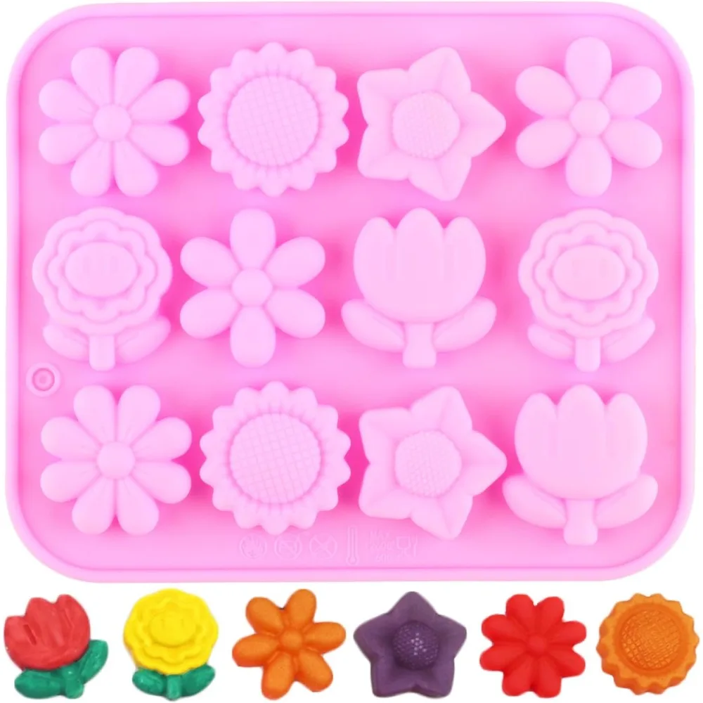 

1 шт. форма для цветов, силиконовые формы для шоколадного торта, формы для выпечки цветочных конфет, кубик льда, мыло, желе, форма для свечей для самостоятельного изготовления десертов