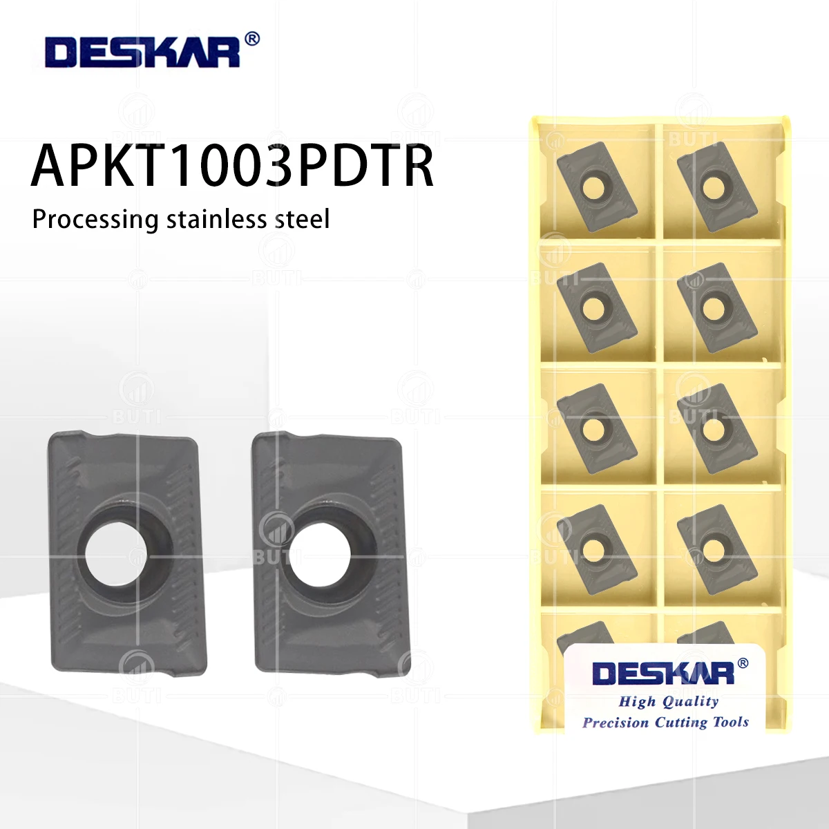 

DESKAR 100% оригинал APKT1003PDTR LF6018 Токарный станок Фрезерное лезвие Износостойкий материал Нержавеющая сталь Обработка Фрезерная вставка
