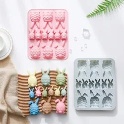 12 Holes of Different Sizes Easter Egg Rabbit Shape Silicone Mold  Chocolate Mold Ice Cube Cake Mould  Baking Accessories