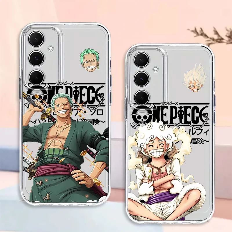 

Anime One Piece Luffy Zoro Phone Case For Samsung Galaxy Note 20 10 F12 M23 F23 M14 F15 M54 M55 Ultra Plus 5G TPU Transparent