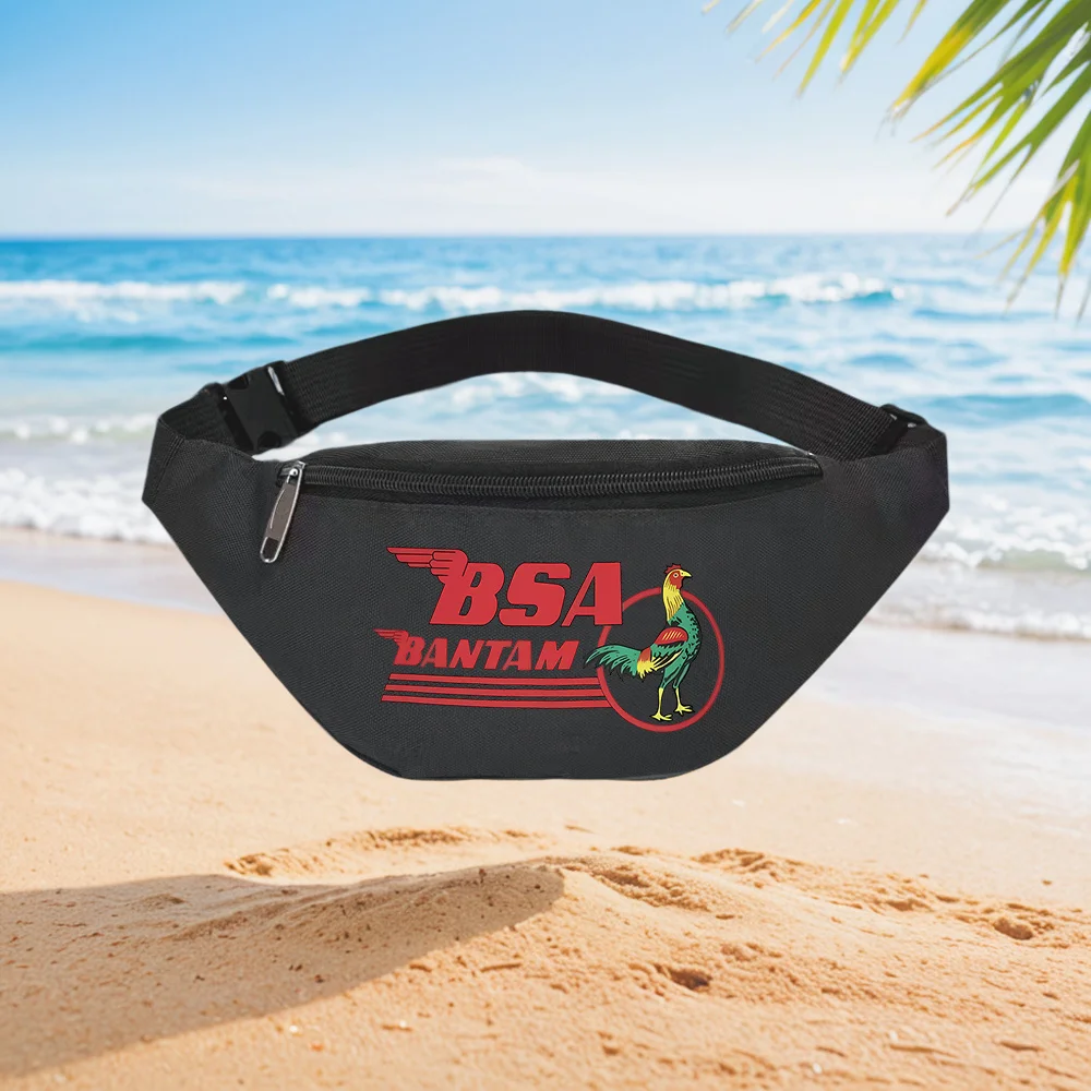 

BSA Bantam Motorcycle Rooster Logo Vintage Style Waist Backpack Crossbody Chest Bag Street Casual Sporty Fashionable Simple Uniq