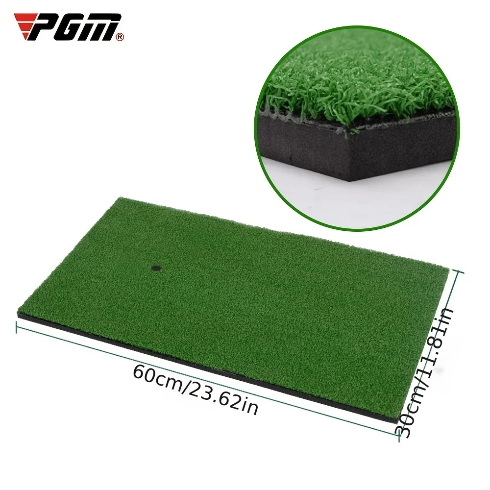 PGM Golf Mat Portable with Rubber Tee Seat Realistic Turf Putter Mat Outdoor Sports Golf Training Turf Mat Indoor Office DJD003