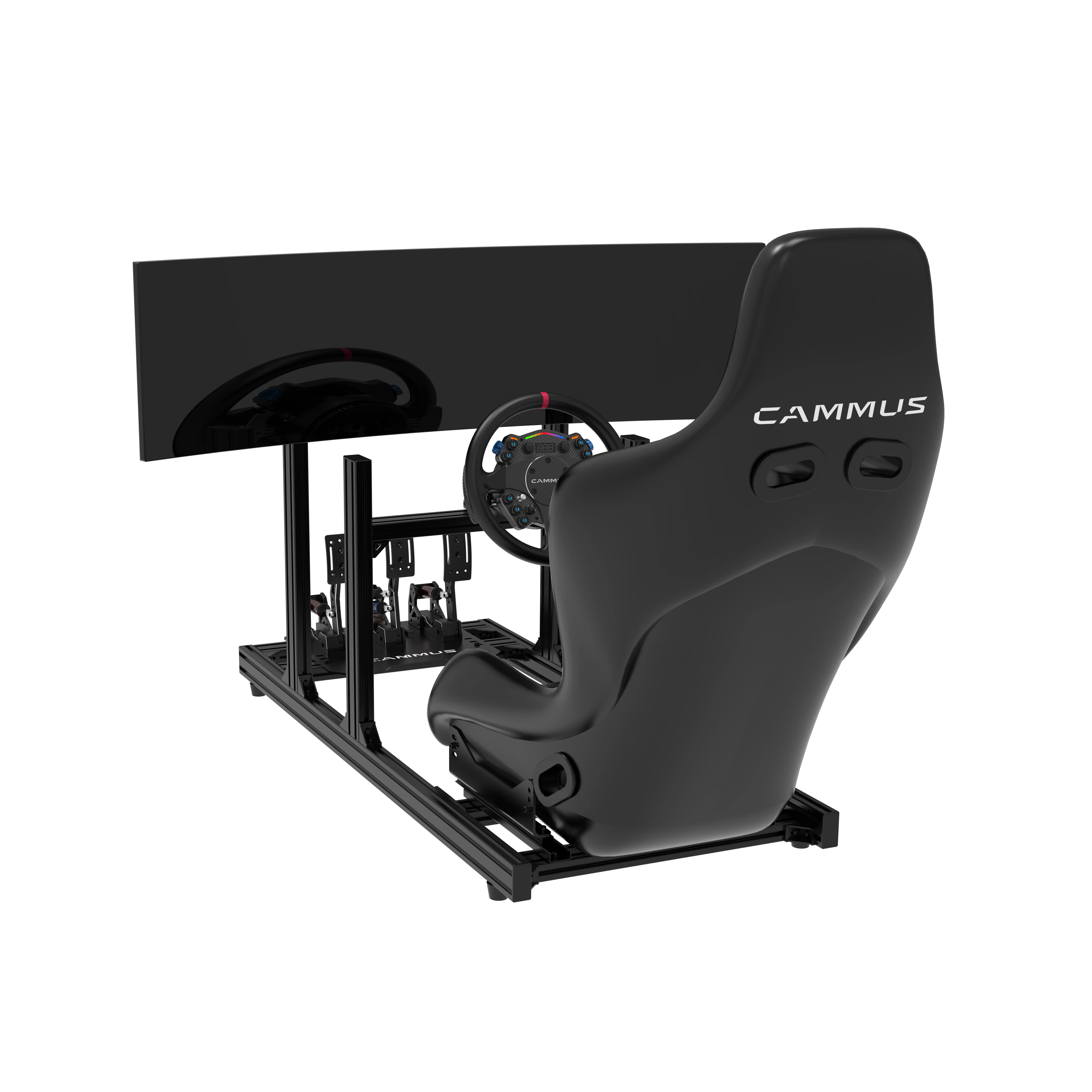 CAMMUS Racing Simulator Direct Drive Wheelbace Gaming Steering Wheel and Pedals PC Game Sim Driving Simulator Kit