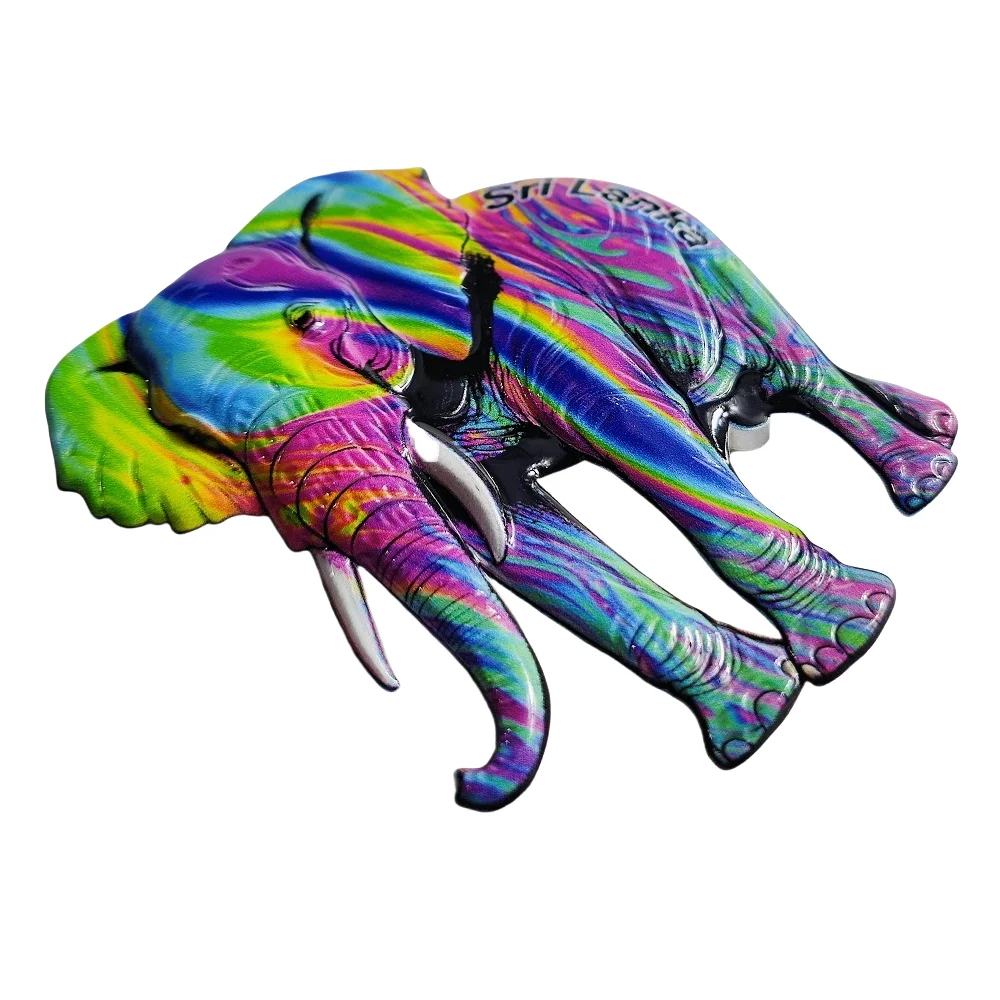 سريلانكا ثلاثية الأبعاد الفيل مغناطيس الثلاجة هدية تذكارية ، الراتنج اليدوية سريلانكا مغناطيس الثلاجة مجموعة ديكور المنزل