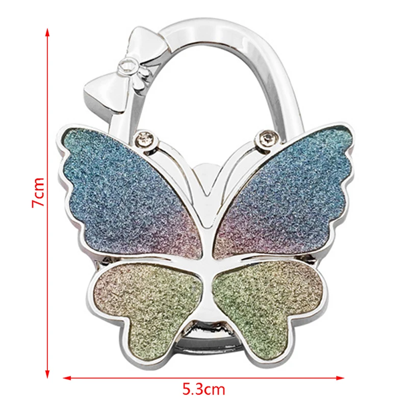 1pcs Portable Table Handbag Hook Foldable Butterfly Bag Hanger For Women Handbag Purse Holder Organizer Decoration