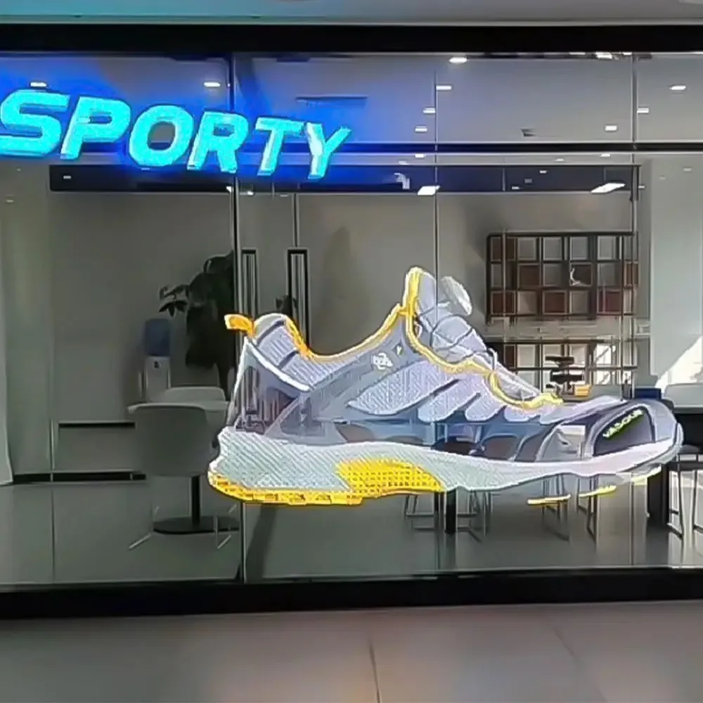 جدار فيديو LED مرن وشفاف وناعم داخلي P40 شاشة LED شفافة لاصقة لاستخدام زجاج النافذة #5