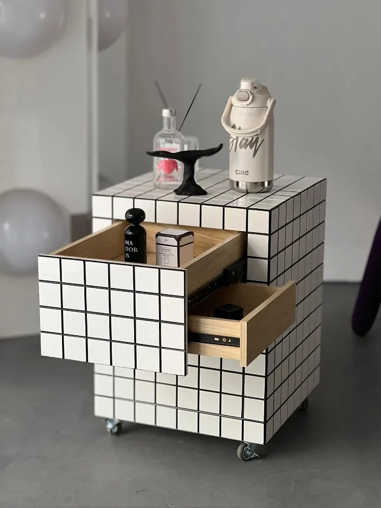 

Trolley Storage Coffee Table, Storage Cabinet, Multifunctional Bedside Table, Invisible Drawer, Trolley Bedside Table