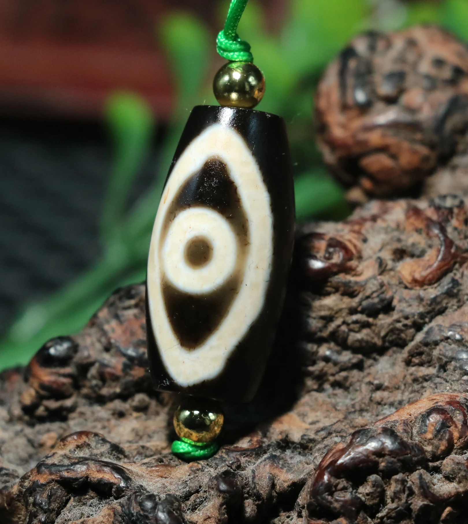 

5A Magic Energy Tibetan Old Agate special 2 eye DZi Bead Pendant Amulet Timestown Treasure Jewelry UPD231228a1