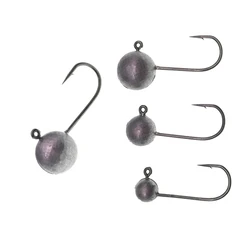 SWOLFY 10pcs Mini Jig Head Hook Rockfish Exposed Head Hook Barbed Hook Trout Soft Worm Lure Jig Fishing Hook Fishing Tackle