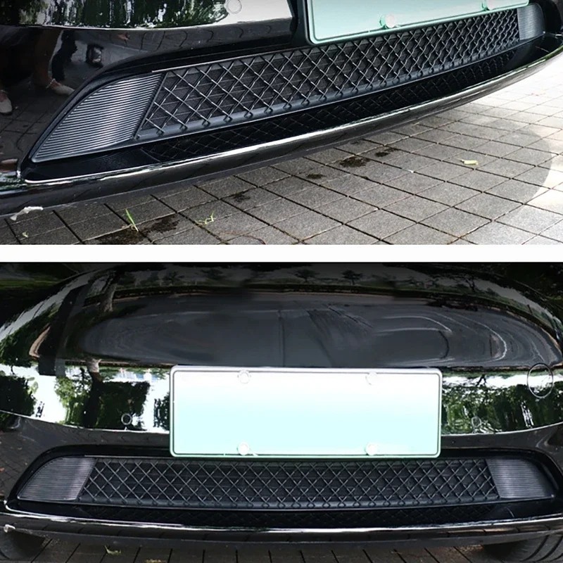 Griglia di protezione della griglia anteriore inserti in rete per Tesla Model Y 2019-2023 copertura dello sfiato dell'ingresso dell'aria griglia del paraurti filtro accessorio griglia inferiore