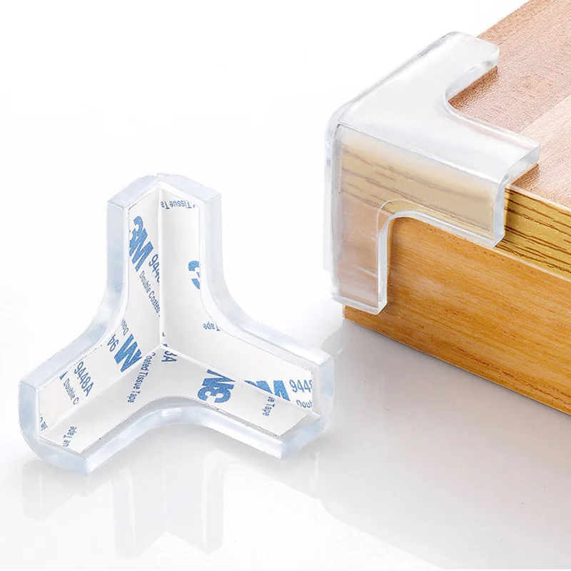 4-50Pcs PVC Tea Table Corner Anti Collision Silicone Protective Cover With Edge Wrapping Sticker Soft Impact Protection