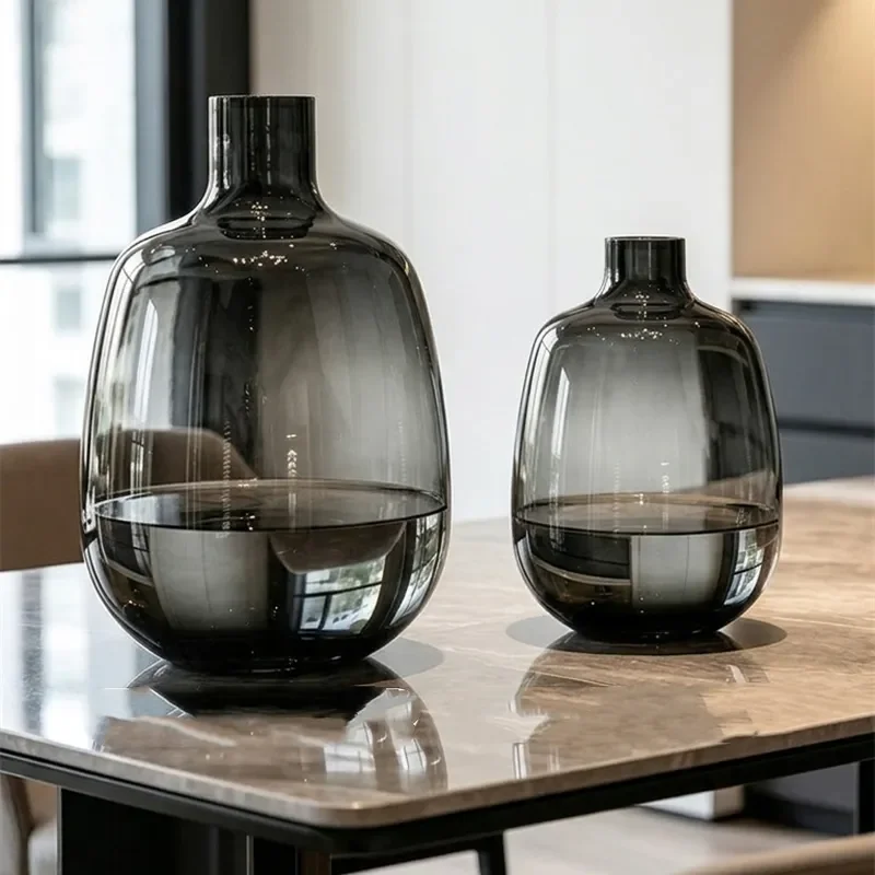 for Modern Big Bellied Glass Vase Extra Large Horse Drunk Wood Internet Celebrity Hydroponic Ornament Hanging Bell Bamboo