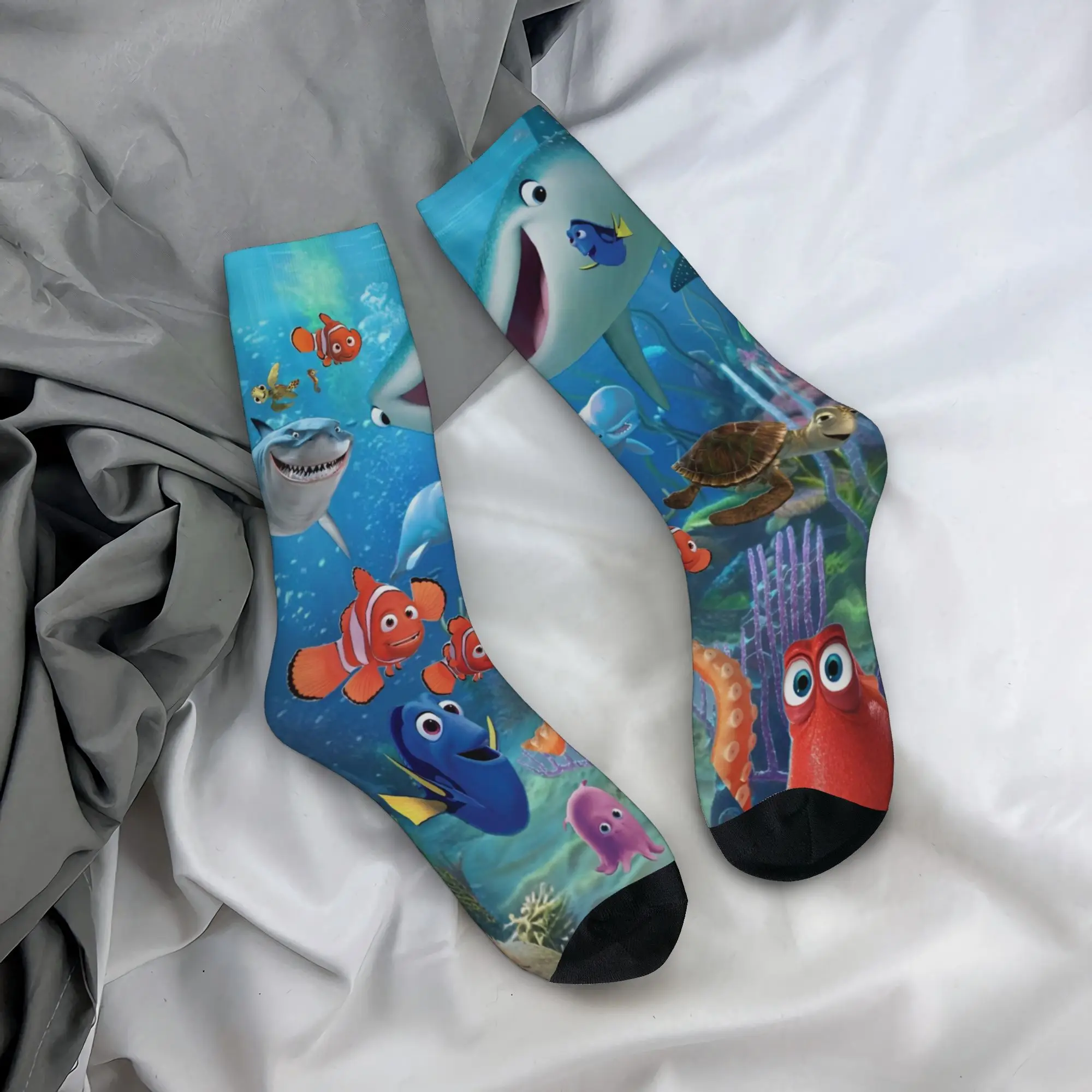 Finding Nemos Dorys Bruce Squirt Crush Socks Men's Women's Socks High Quality Spring Summer Winter Middle Tube Socks Gift