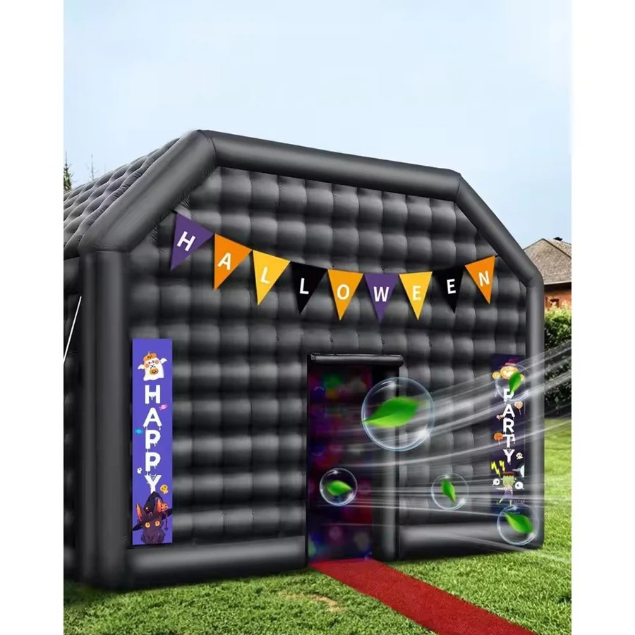 Large Black Inflatable Nightclub Cube Tent Waterproof Air Tent for Outdoor Disco Wedding Party Rental Business