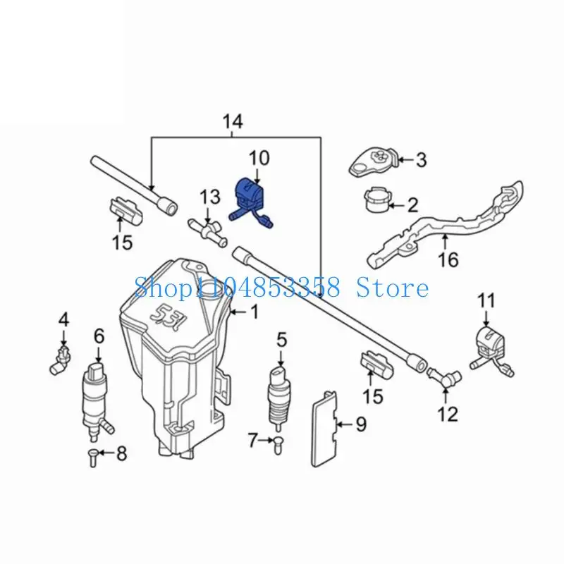 652F 61668374366 Advanced Windshield Cleaning Nozzle For 323i 325i 325Xi 328i 330i Vehicles Corrosion Prevention