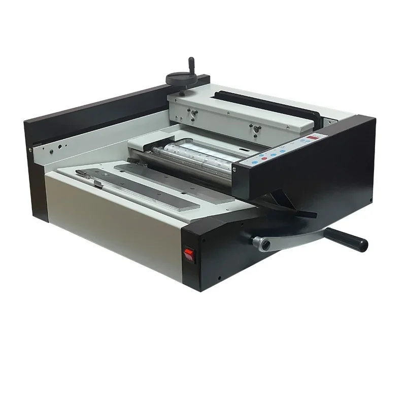 

Operate Semi-automatic Desktop A4 glue book binding machine perfect book binder