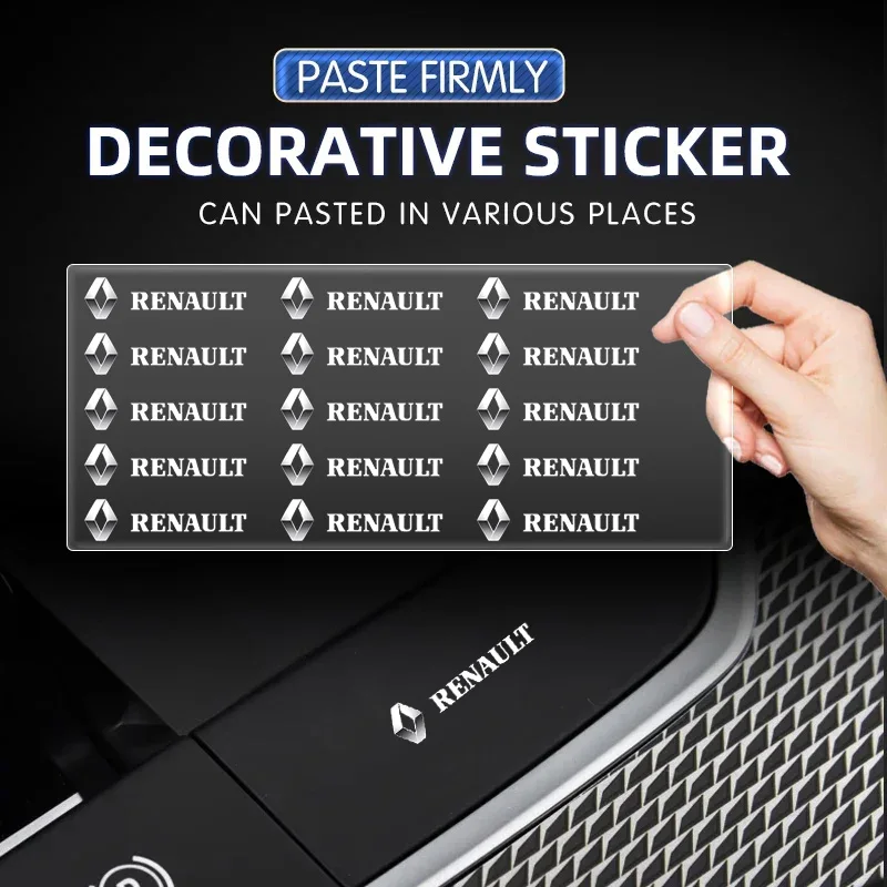 Car Interior Sticker Central control Decals Emblem Badge Car Styling For Renault Megane 2 3 Duster Logan Clio 4 Scenic 2 Captur