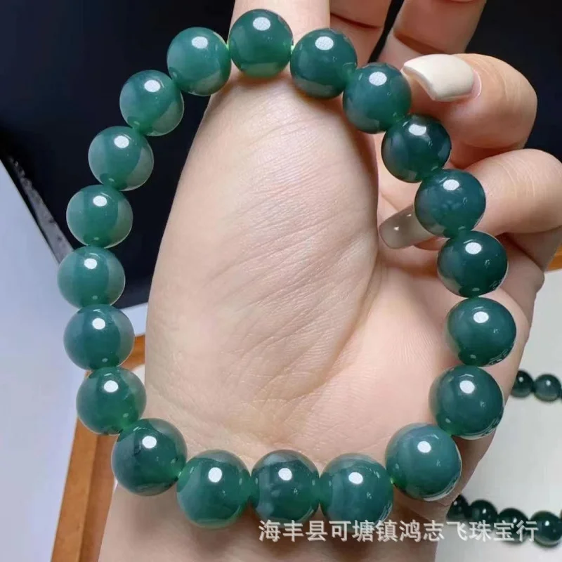 Natural a Cargo with Good Water Delicate Lake Blue Bracelet Accessories Dangerous Material Jade roun