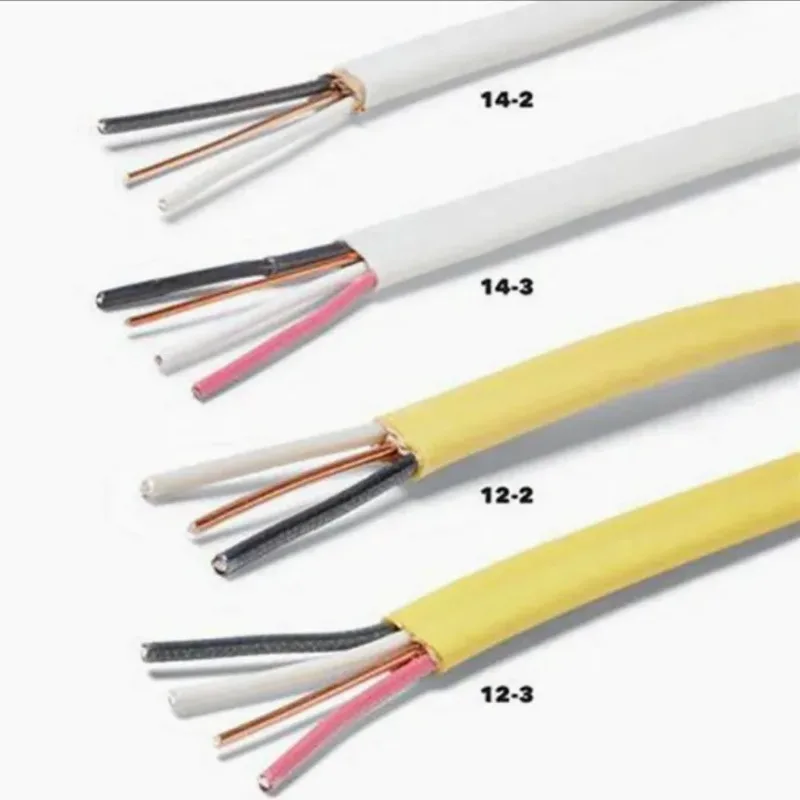 

【From China】300/500v Flat Electrical Wire 0.5-30mm2 PVC Nylon Copper Flexible Power Cable for Indoor Use Nonmetallic Sheath Indu