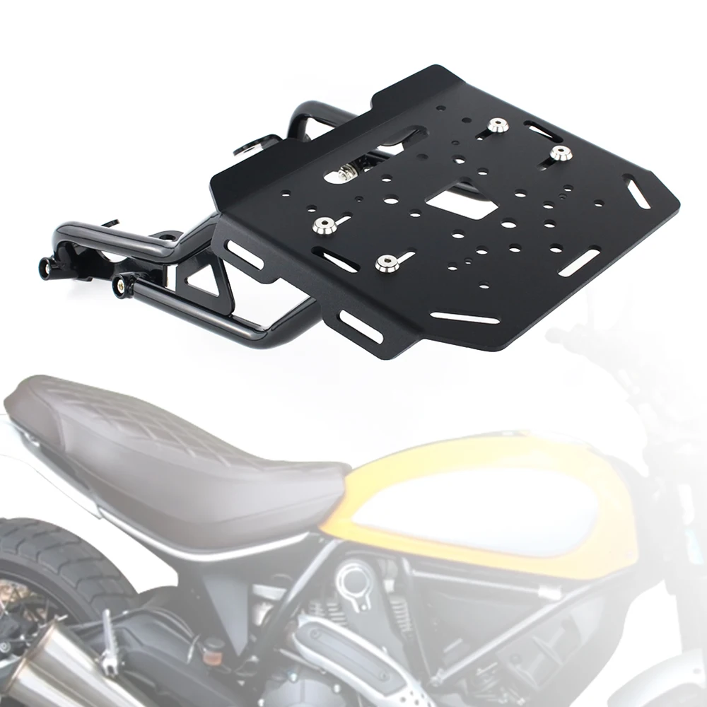 

Topplate Steel Support Bracket For DUCATI SCRAMBLER 800 / Sixty2 Scrambler Desert Sled Motorcycle Rear Luggage Cargo Rack CNC