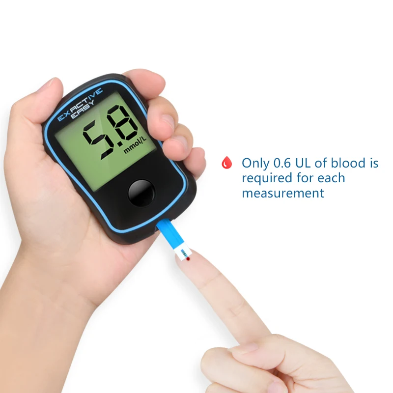 Exactive Easy Glucometer Test Strips Lancets Glucose Meter kit Monitoring Devices diabetes blood sugar monitor blood glucose tes