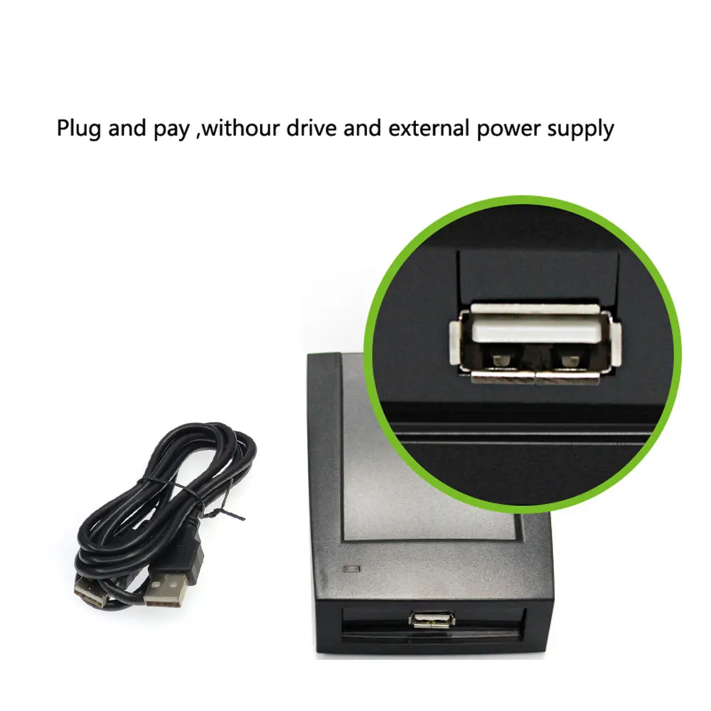 1pcs Rfid Reader Usb Desk-Top Reader with Software ID Card 125K Reset Various Formats 8/10digit Hexadecimal Etc Output