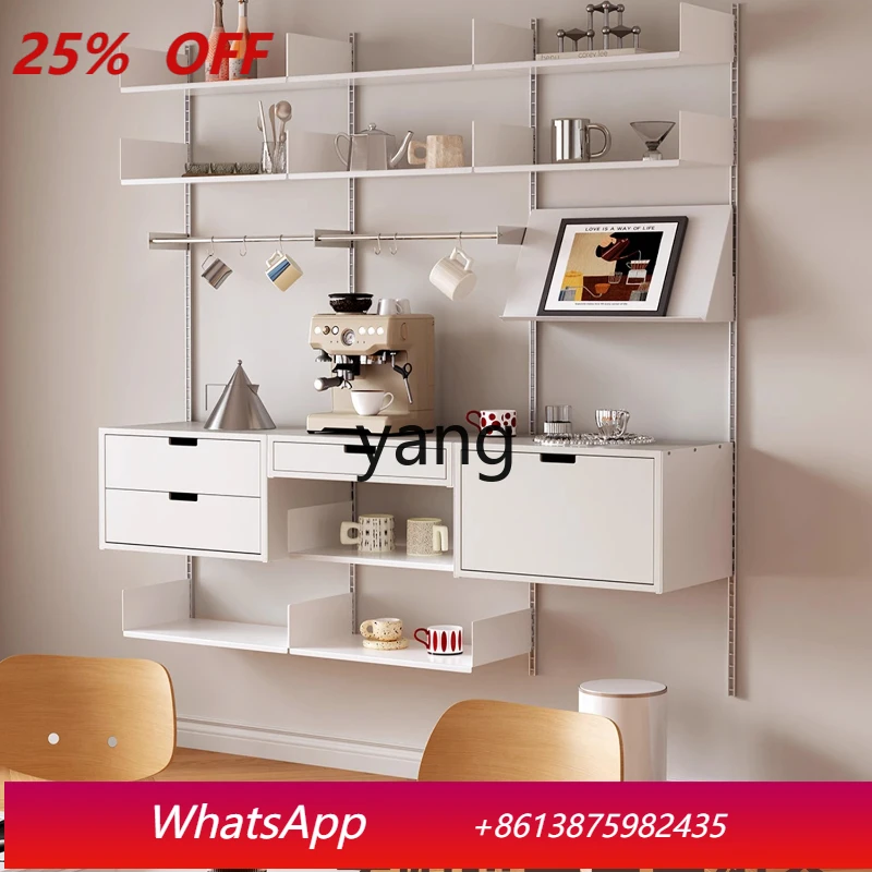 LHM Wall Hanging Shelf Living Room Wall Storage Shelf Open Laminate Dining Side Bookshelf