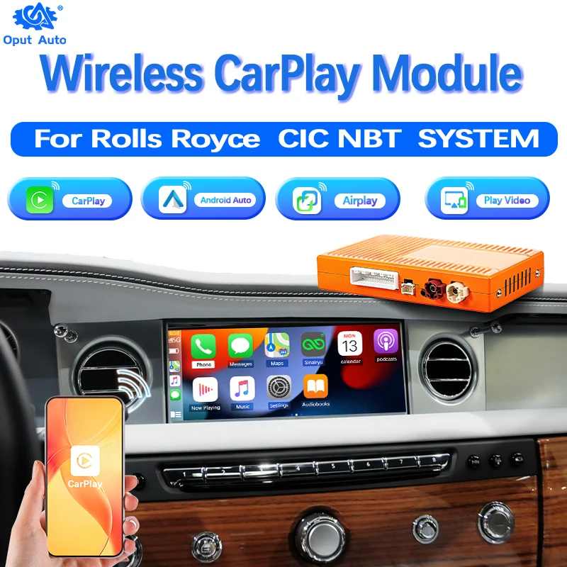 Wireless Apple CarPlay Android Auto For Rolls Royce Ghost Wraith Dawn Phantom Support AirPlay Mirror Link Navigation