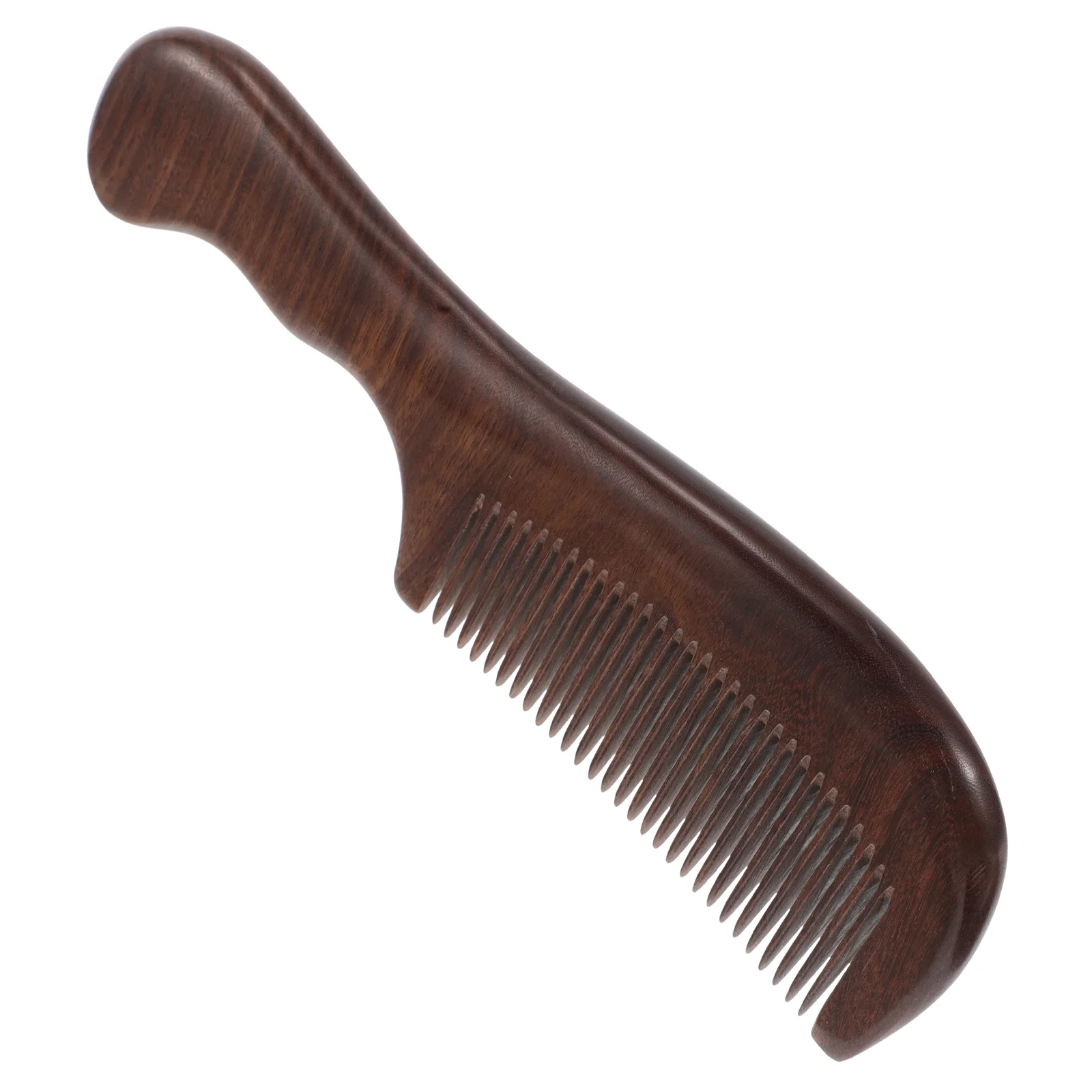 

Rosewood Comb Ergonomic Dual Curved Handle Fine Tooth Wood Hair Styling Comb For Women Detangling Scalp Massage Use