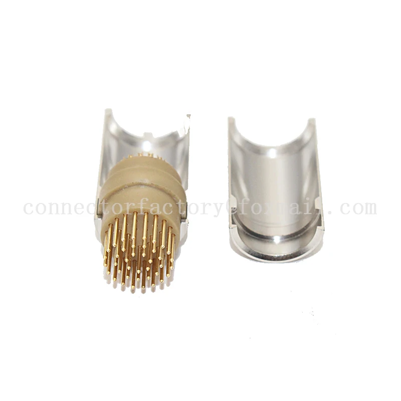 Imagem -04 - Conector de Tomada Push-pull Masculino e Feminino de Metal de Aviação Plugue de Travamento Automático Compatível com Fgg Ovo Fhg 4b 10 12 20 24 30 40 Pin 48