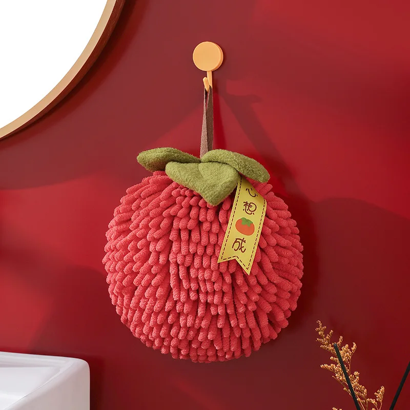 Chenille Handball Absorbent Hands Towel, Fast-Drying, Soft, Hanging, Hands Wipe Ball, Bathroom, Kitchen