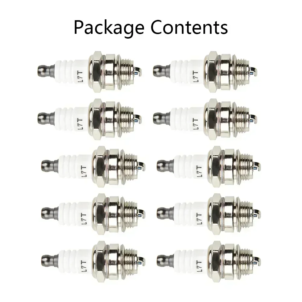 10Pcs Spark Plug L7T For Stihl Hedge Trimmer Lawnmover Blower Chainsaw Compatible With Stihl 025 MS180 MS170 Chainsaw