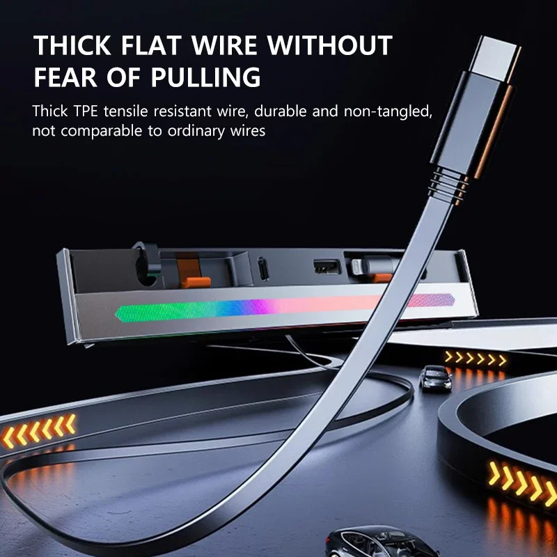 テスラ モデル3 2021-2023 Y 2021-2024 センターコンソール 84W カラフル格納式ドッキングステーション USBハブ 急速充電器 アクセサリー