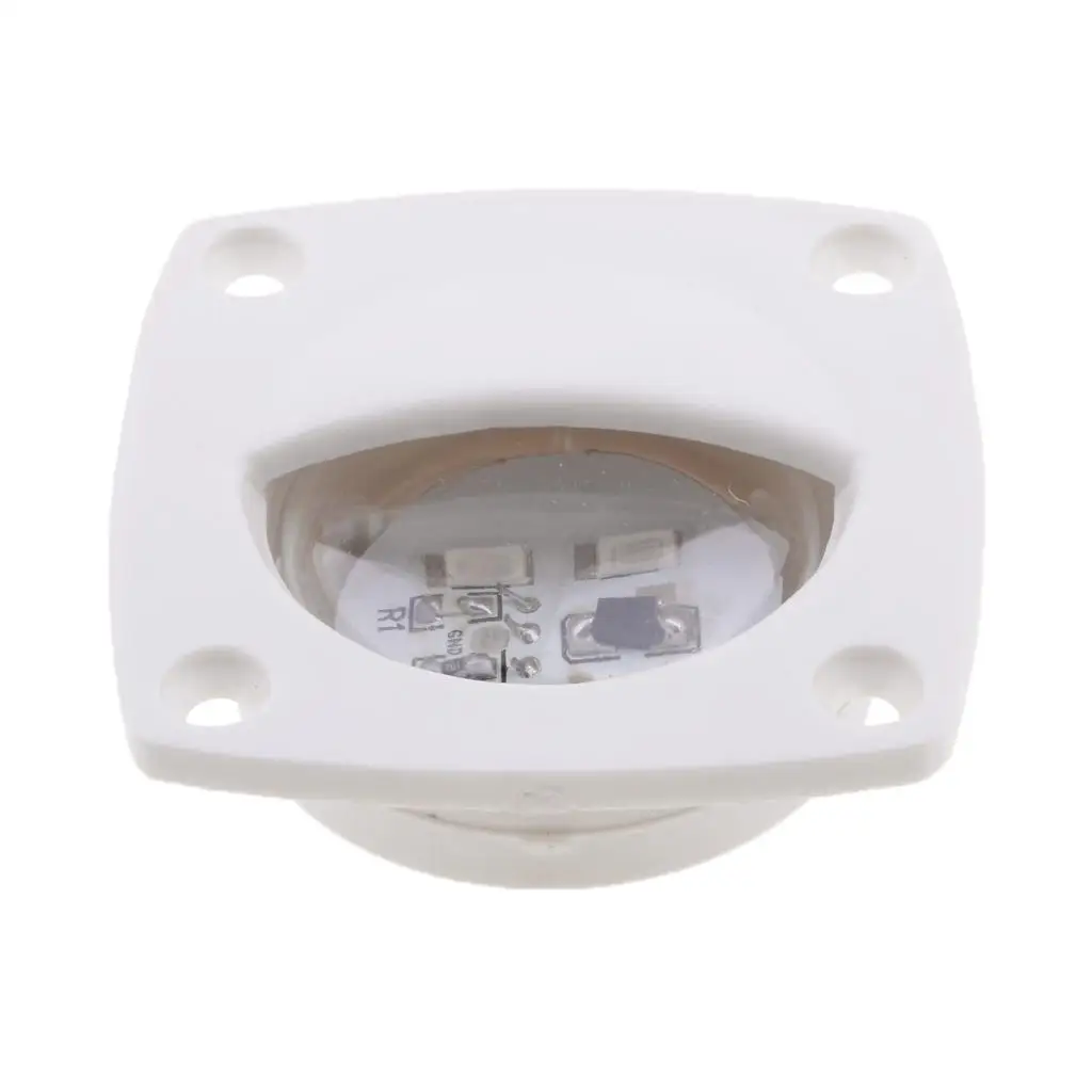 Square Dome Courtesy Floor LED Light Lamp for 12V Boat Caravan RV