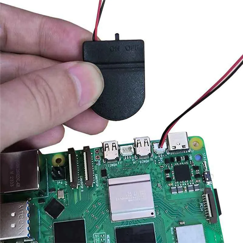 Dn-para raspberry pi 5/5 geração rtc módulo de relógio bateria jst interface alimentado relógio em tempo real recarregável rtc bateria durab