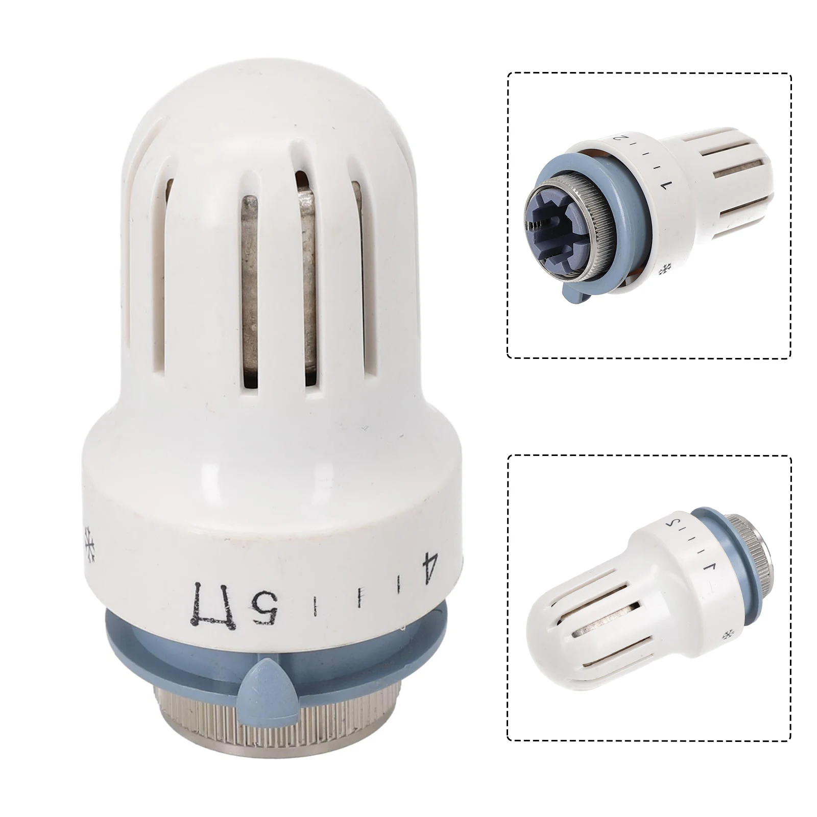 High Quality Brand New Head Heater Radiator Valve Thermostatic White With Frost Protection Adjustment M30x1.5 Threaded