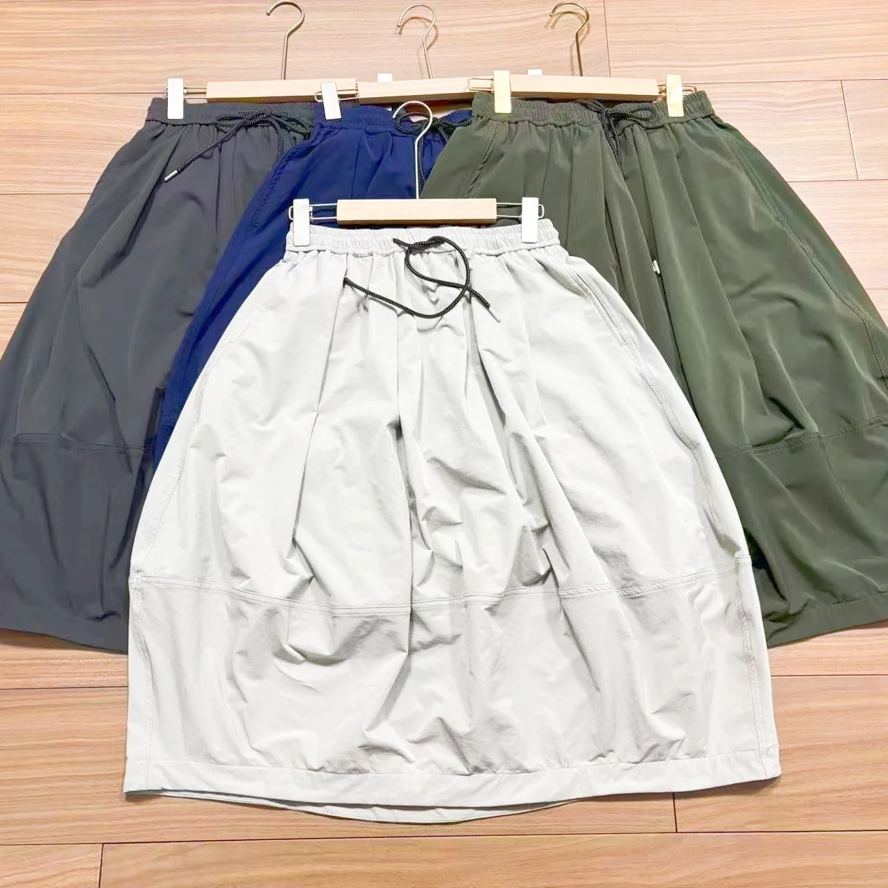 

Quick Dry Thin Waist Elastic Women's Skirt Pure Color Midi Skirt Summer New Style Floral Print Gored Skirt A-Line Skirt