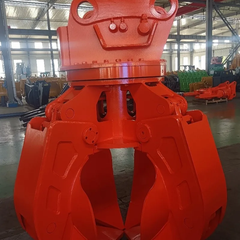 Efficient Rotating Grapple for Quarry Stone Application
