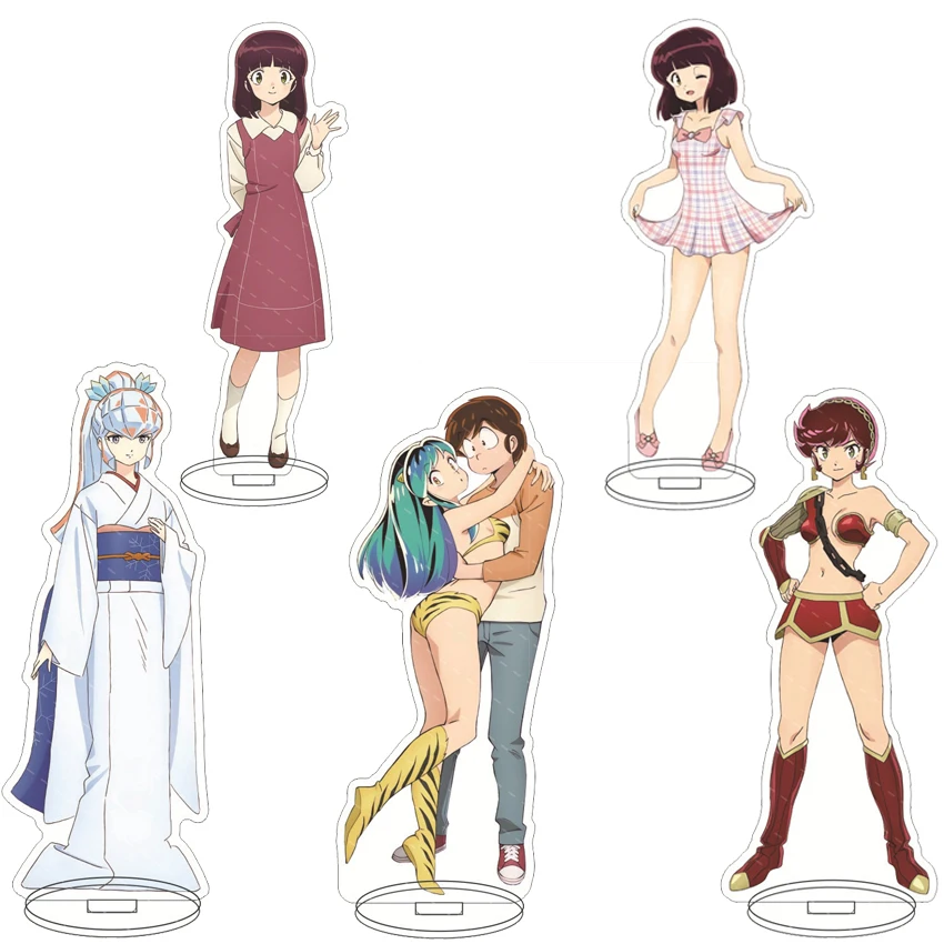 16CM Anime Acrylständer Urusei Yatsura Lum Moroboshi Ataru Miyake Shinobu Oyuki Ran Cosplay-Figuren Ornamente Weihnachtsgeschenke