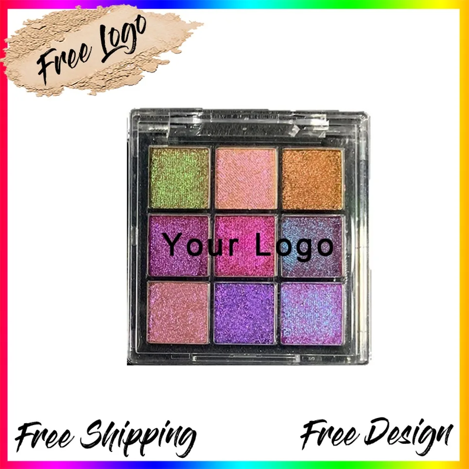 9 Colors Changing Chameleon Eyeshadow Palette Private Label Pigmented Vegan Makeup Eye Shadow Wholesale Custom Logo