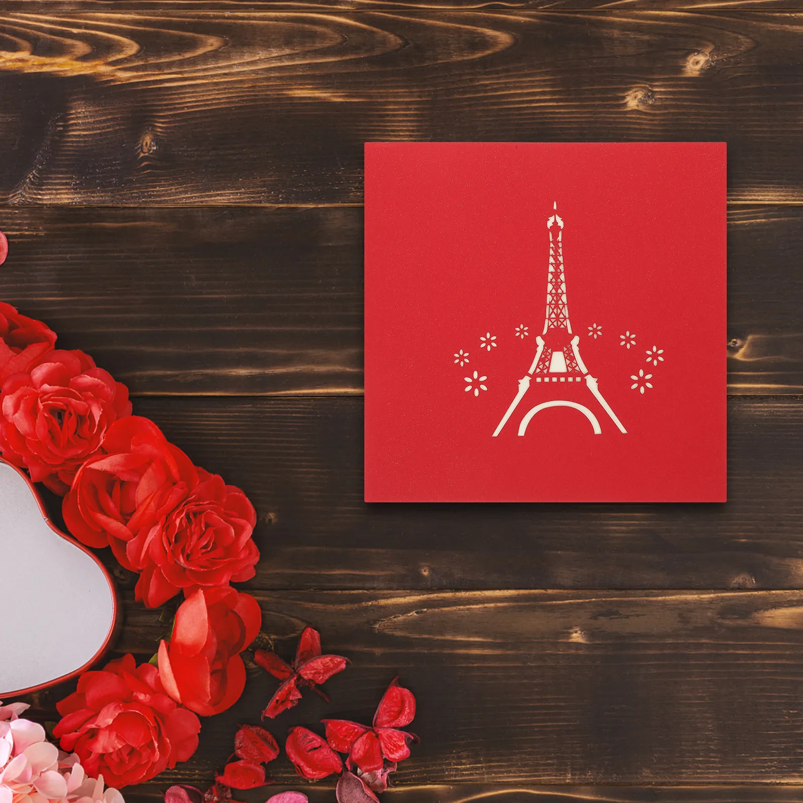 

1Set Three-Dimensional Eiffel Tower Glow-in-The-Dark Birthday Card with Playful Music and Elegant Design Meaningful Blessing