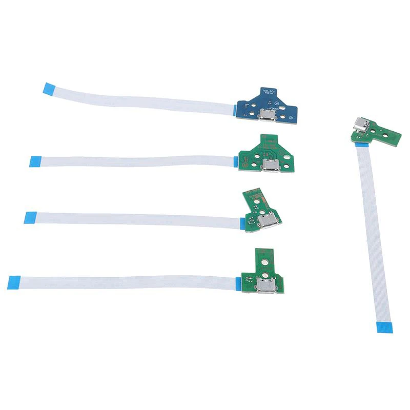 Porta de carregamento USB Socket Circuit Board, conector para PS4 Controlador, 12Pin, JDS, 011, 030, 040, 055, 14Pin, 1Pc