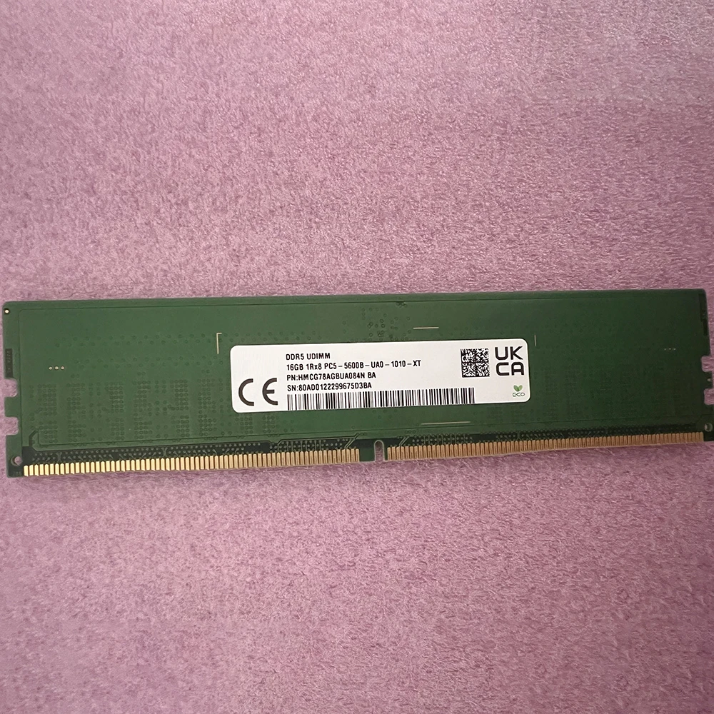 1 pcs HMCG78AGBUA084N 16GB For SK Hynix RAM  5600 Desktop Memory Fast Ship High Quality 16G 1RX8 PC5 5600B DDR5