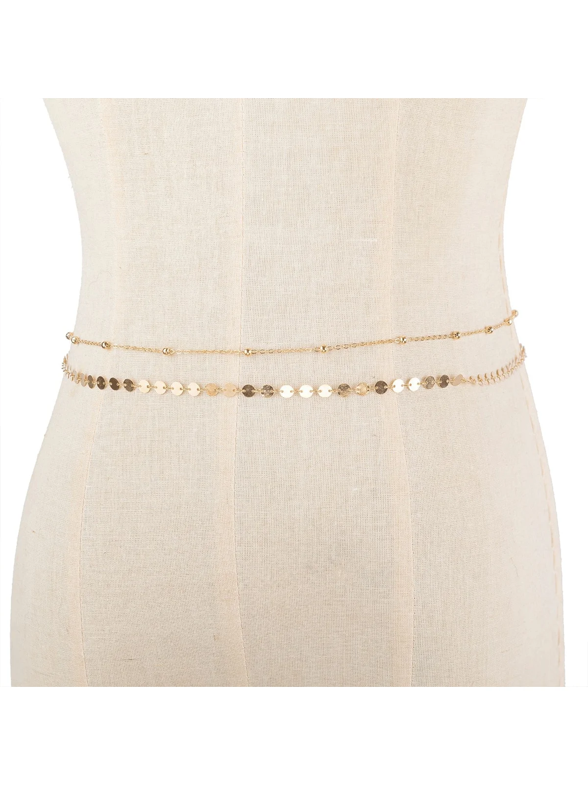 Womens Gold Body Chain Set - Sexy 2pcs Combination Waist Jewelry Psp  battery Lis battery Ps controller shell Psp go battery