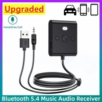 Bluetooth 5.4 Receiver Wireless Adapter USB 3.5mm Jack U Disk Stereo Music Audio For Car AUX Speaker Headphone Adapter Handsfree