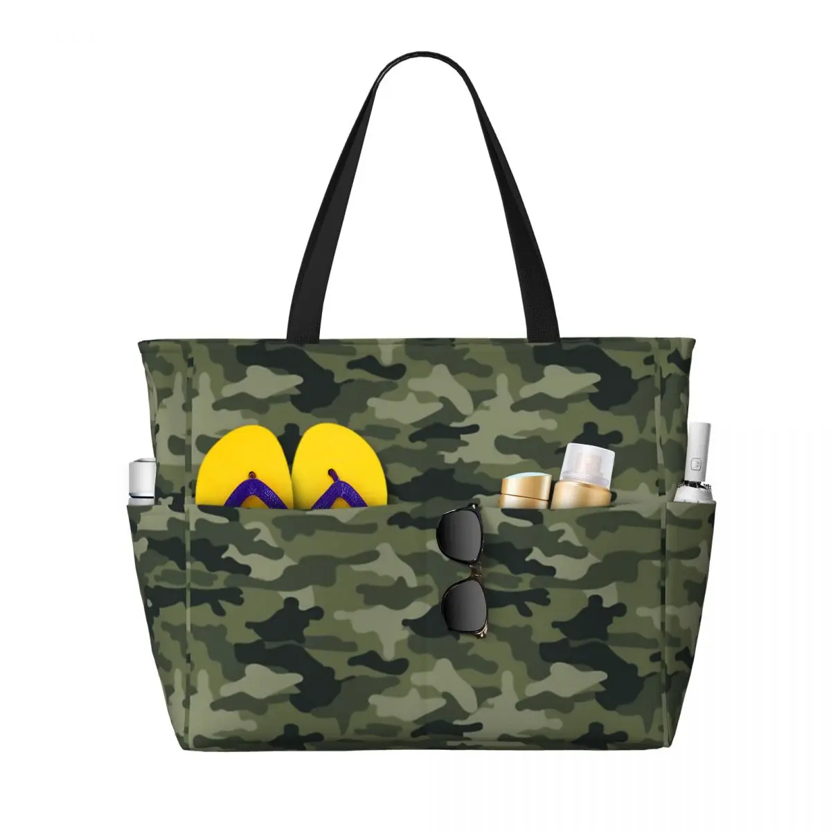 Military Camouflage Beach Tote Bag Sport Gym Yoga Duffle Large Tote Bag Women Travel Bag Fitness bag