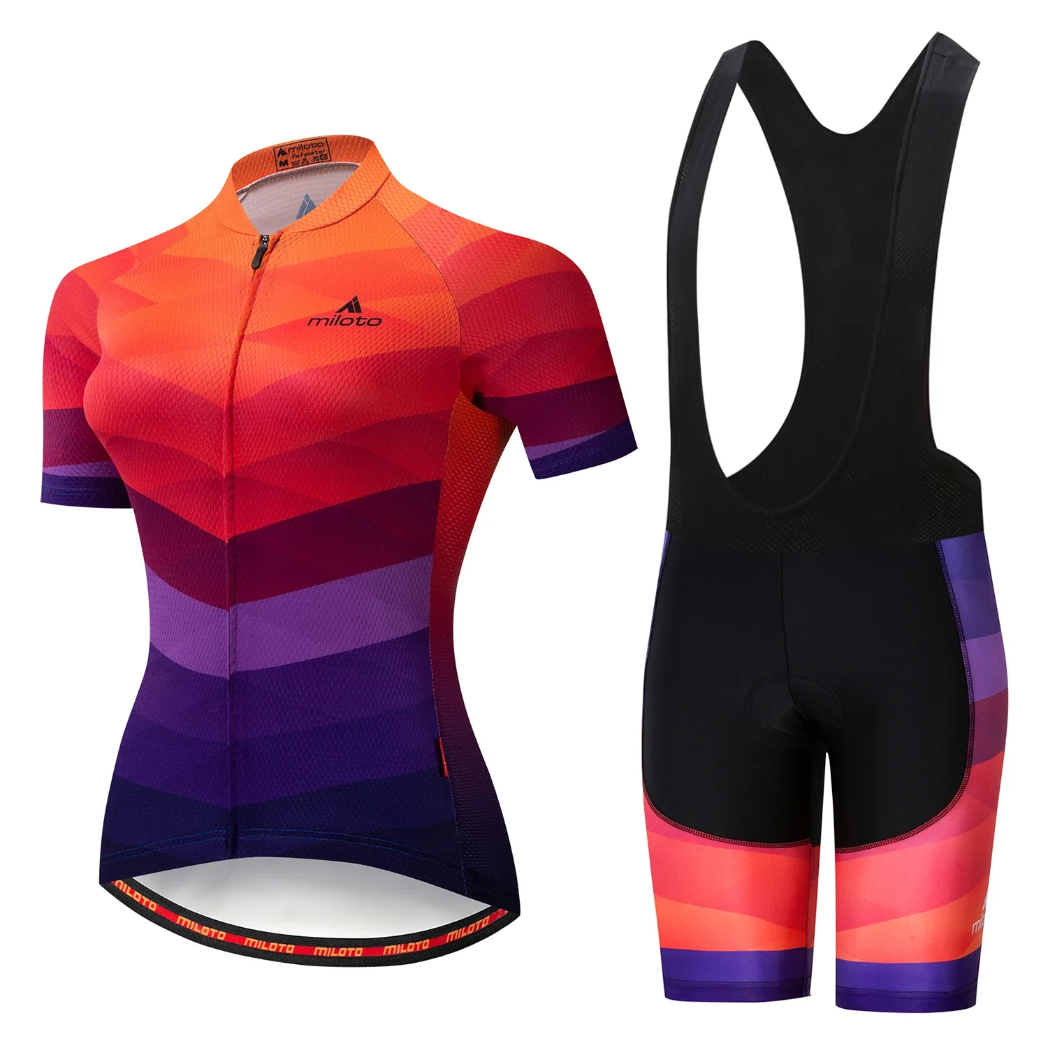 MILOTO Team Cycling Suit Set voor dames, mountainbike rijden, racefietsuniform, 2022